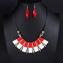 Load image into Gallery viewer, Exaggerated Adjustable Acrylic Necklace Earrings Jewelry Set