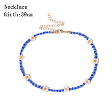Load image into Gallery viewer, Bohemian Colorful Seed Bead Flower Choker Necklace