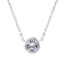 Load image into Gallery viewer, Simply Small Round 1 carat Cubic Zirconia Pendant Necklace