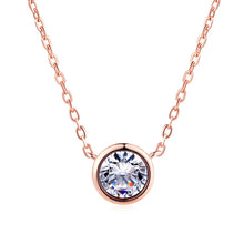 Load image into Gallery viewer, Simply Small Round 1 carat Cubic Zirconia Pendant Necklace