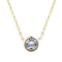 Load image into Gallery viewer, Simply Small Round 1 carat Cubic Zirconia Pendant Necklace
