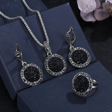 Load image into Gallery viewer, Romantic Rhinestone Necklace Earring Ring Jewelry Set
