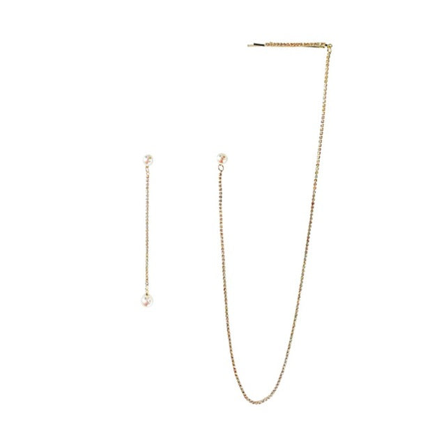 Long Tassel Chain Hair Pin Earring