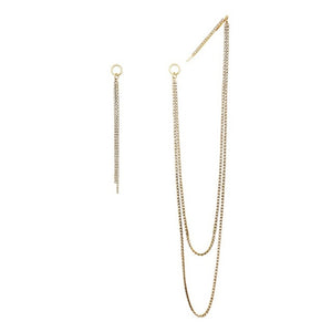 Long Tassel Chain Hair Pin Earring