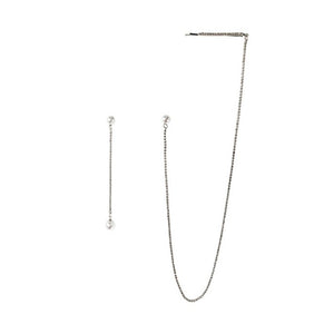 Long Tassel Chain Hair Pin Earring