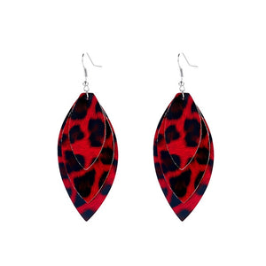 New Long Retro Leopard Dangle Earrings