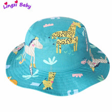 Load image into Gallery viewer, Baby Toddler Cartoon Animal Print Bucket Hats
