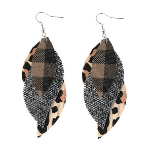 New Long Retro Leopard Dangle Earrings
