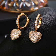 Load image into Gallery viewer, Luxury CZ Heart Earrings for Women
