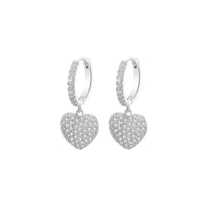Luxury CZ Heart Earrings for Women