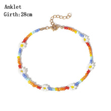 Load image into Gallery viewer, Bohemian Colorful Seed Bead Flower Choker Necklace
