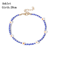 Load image into Gallery viewer, Bohemian Colorful Seed Bead Flower Choker Necklace
