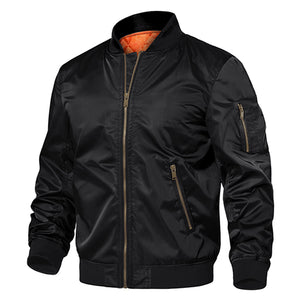 Men Cotton Padded Flight MA-1 Bomber Jacket Coat