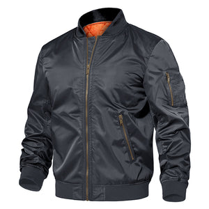 Men Cotton Padded Flight MA-1 Bomber Jacket Coat
