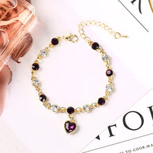 Load image into Gallery viewer, Crystal Chain Heart Lover Bracelets Bangle
