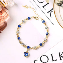 Load image into Gallery viewer, Crystal Chain Heart Lover Bracelets Bangle
