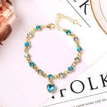 Load image into Gallery viewer, Crystal Chain Heart Lover Bracelets Bangle
