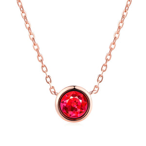 Simply Small Round 1 carat Cubic Zirconia Pendant Necklace