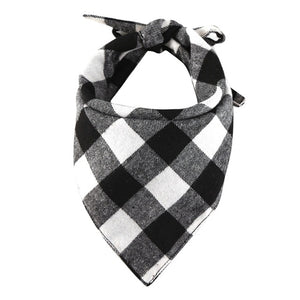 Fashion Cotton Dog Plaids Triangular Bandana Scarf