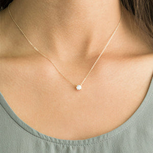 Shiny Zircon Invisible Transparent thin Line Necklace