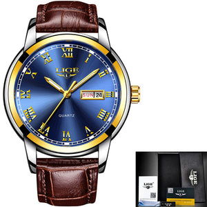 Luxury Leather Business Waterproof Watch
