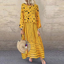 Load image into Gallery viewer, Women Polka dot loose fake two-piece dress
