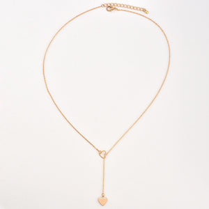 New fashion copper heart chain link necklace